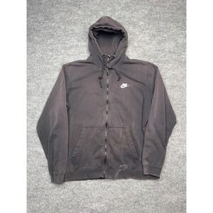 Nike Sportswear Full Zip‎ Hoodie Black Faded Wash XL Streetwear